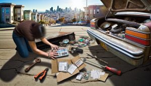 remove belongings and plates